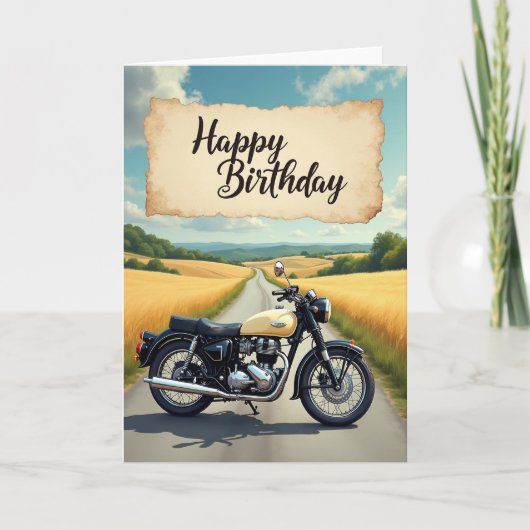 Carte de célébration de vélo vintage (Devant)