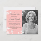 Carte de célébration de vie à fleur blanche de lil (Devant)