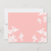 Carte de célébration de vie à fleur blanche de lil (Dos)