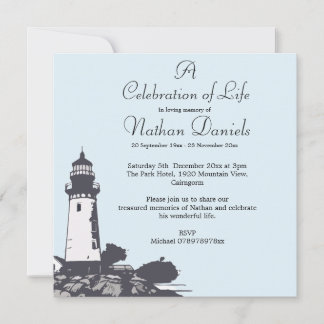 Carte de célébration de vie du phare