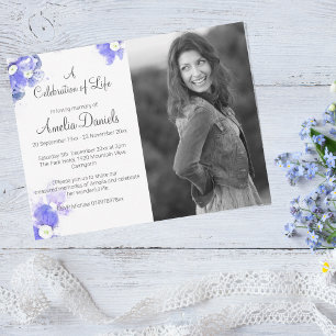 Carte de célébration de vie Forget-Me-Not Photo