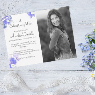 Carte de célébration de vie Forget-Me-Not Photo