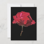 Carte de célébration de vie Rose Rouge (Dos)