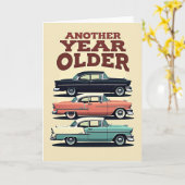 Carte de célébration de voiture ancienne (Fleur jaune)