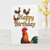 Carte de célébration d'oiseaux dorés (Fleur jaune)