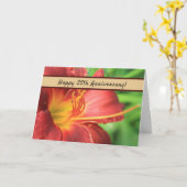 Carte de célébration du 25e anniversaire (Fleur jaune)