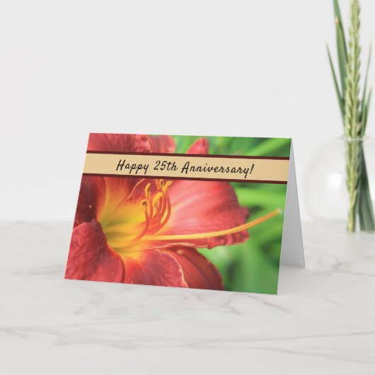 Carte de célébration du 25e anniversaire (Devant)