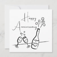 Carte de célébration du 4e anniversaire du Champag