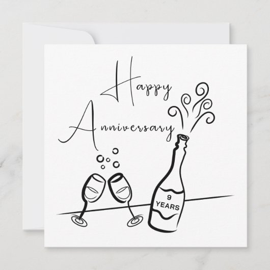 Carte de célébration du 9e anniversaire de Champag (Devant)