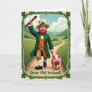 Carte de célébration du lutin d'Irlande