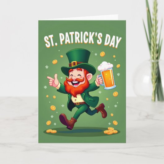 Carte de célébration du lutin vert (Devant)