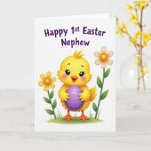 Carte de célébration d'un oiseau mignon (Fleur jaune)