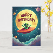 Carte de célébration extraterrestre (Fleur jaune)