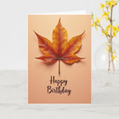 Carte de célébration Feuille Dorée (Fleur jaune)