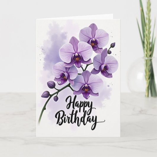 Carte de célébration Fleur violette (Devant)