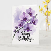 Carte de célébration Fleur violette (Fleur jaune)