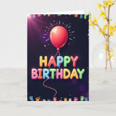 Carte de célébration géométrique (Fleur jaune)