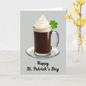 Carte de célébration Irish Coffee (Fleur jaune)