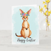 Carte de célébration joyeuse de marsupial (Fleur jaune)