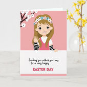 Carte de célébration Manches rayées (Fleur jaune)