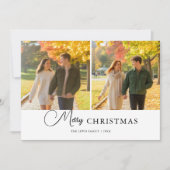 Carte de célébration moderne Joyeux Noël Couple (Devant)