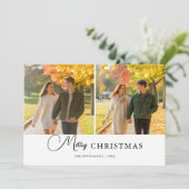 Carte de célébration moderne Joyeux Noël Couple (Debout devant)