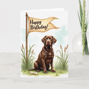 Carte de célébration pour chien des marais