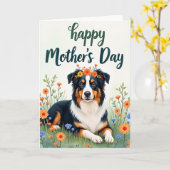 Carte de célébration pour chiot mat (Fleur jaune)