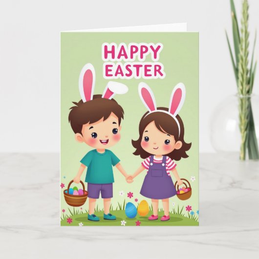Carte de célébration pour enfants de printemps (Devant)