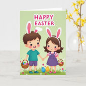 Carte de célébration pour enfants de printemps (Fleur jaune)