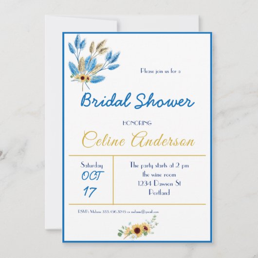 Carte de célébration pré-Mariage unique (Devant)