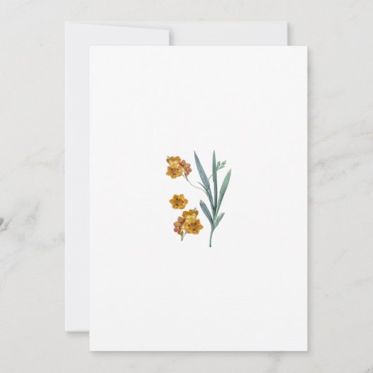 Carte de célébration pré-Mariage unique (Dos)