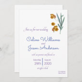 Carte de célébration pré-Mariage unique (Devant / Derrière)