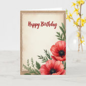 Carte de célébration scriptée (Fleur jaune)