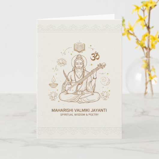 Carte de célébration Valmiki jayanti (Fleur jaune)
