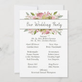 Carte de cérémonie de mariage aux roses en aquarel (Dos)