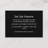 Carte de cérémonie d'ouverture simple et moderne (Dos)