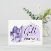 Carte de certificat-cadeau Aquarelle et Or (Debout devant)