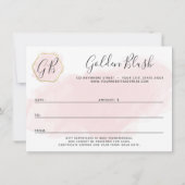 Carte de certificat-cadeau Blush Pink Watercolor & (Dos)