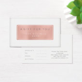 Carte de certificat cadeau Customisée Rose Gold (Bureau)