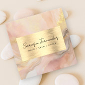 Carte de certificat cadeau en feuille d'or faux aq