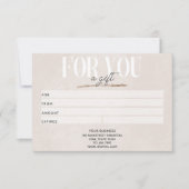 Carte de certificat cadeau pailleté rose pastel po (Devant)