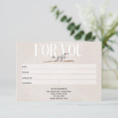 Carte de certificat cadeau pailleté rose pastel po (Debout devant)