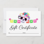 Carte de certificat-cadeau pour chats Calavera Crâ (Devant)