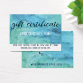 Carte de certificat cadeau puissant, 3,5 pouces x (Bureau)