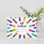 Carte de certificat cadeau Rainbow Nail Art Tech (Debout devant)