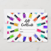 Carte de certificat cadeau Rainbow Nail Art Tech (Devant)