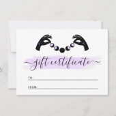 Carte de certificat cadeau Reiki pour lune mains m (Devant)