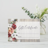 Carte de certificat-cadeau Rustic Wood Southern Co (Debout devant)