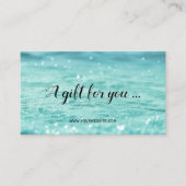 Carte de certificat cadeau Spa de beauté Water Spa (Devant)